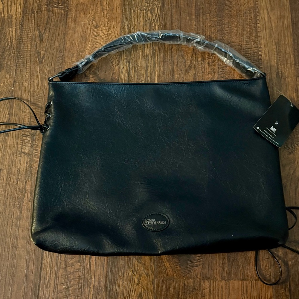 NEW Her Universe EDWARD SCISSORHANDS Black Faux Leather Studded Hobo Bag - Picture 3 of 9